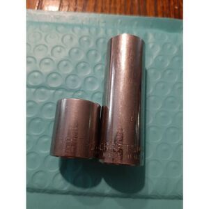 Vintage Craftsman Lot 2 5/8" 12 Point 3/8" Drive Shallow Deep Well Sockets Tools